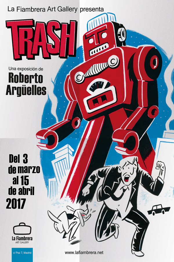 la fiambrera_ reparto de flyers_ Roberto arguelles_ pegada carteles_trash