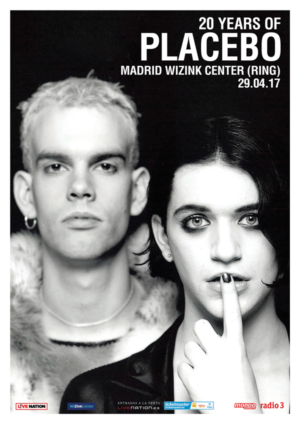 MONDO SONORO_pegada de carteles_placebo_barcelona_madrid_flyers